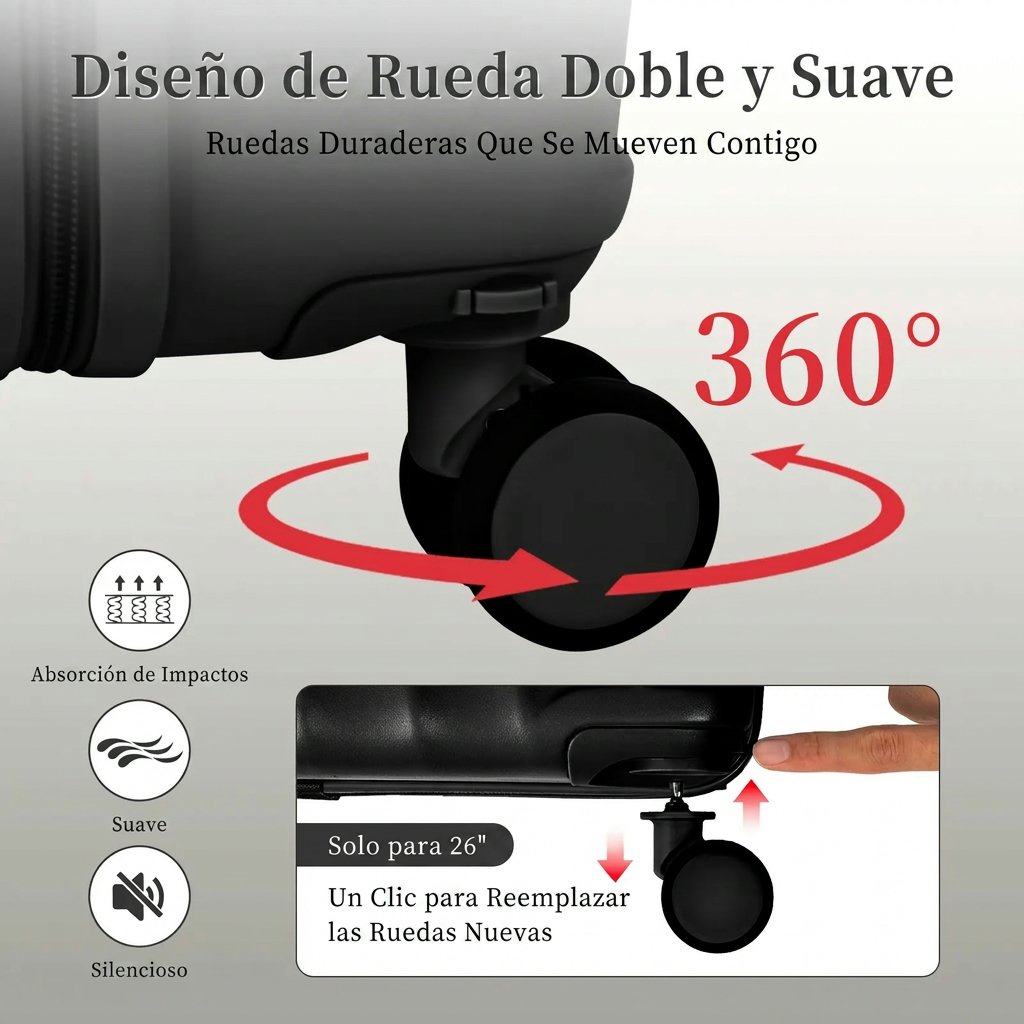 Set de 4 maletas expandibles AAIVV, juego de maletas de viaje de ABS con ruedas dobles giratorias, cerradura TSA, carcasa rígida resistente, tamaños 13/20/26/28 pulgadas, ideal como regalo para la vuelta al cole. - Imagen 4