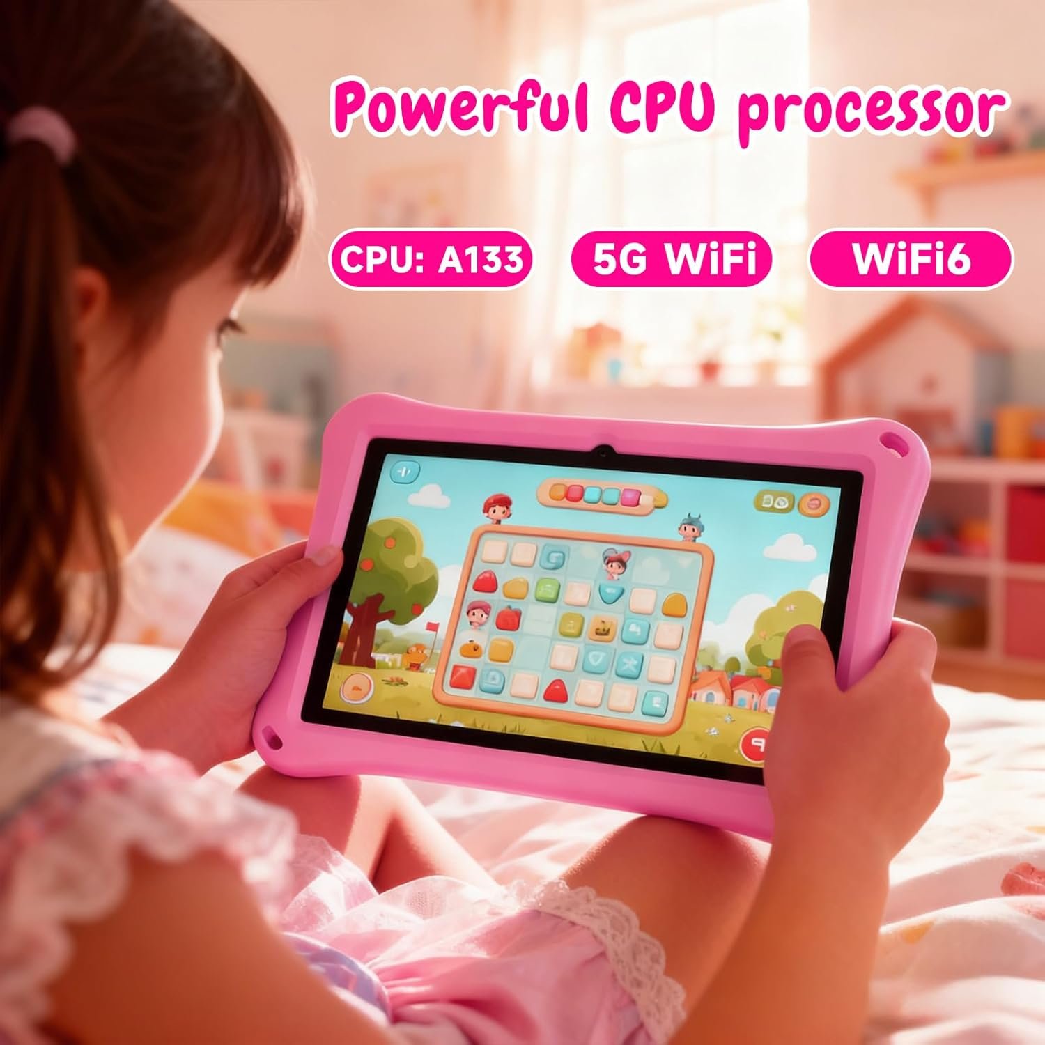 10.1 Inch Android Tablet, 1 Count Rechargeable Tablet with Parental Control, Educational & Entertainment Tablet with Shockproof Case for Boys & Girls - Image 4