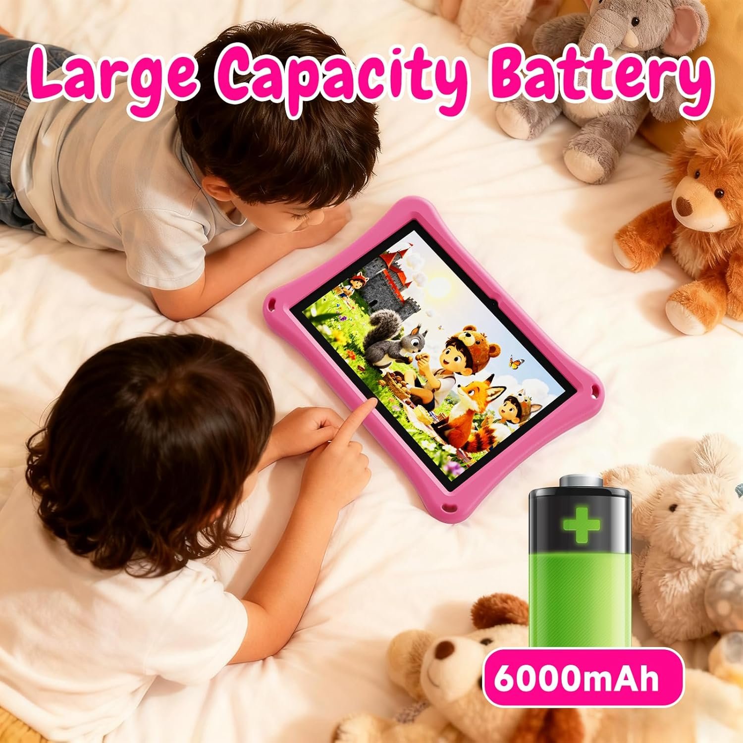 10.1 Inch Android Tablet, 1 Count Rechargeable Tablet with Parental Control, Educational & Entertainment Tablet with Shockproof Case for Boys & Girls - Image 3